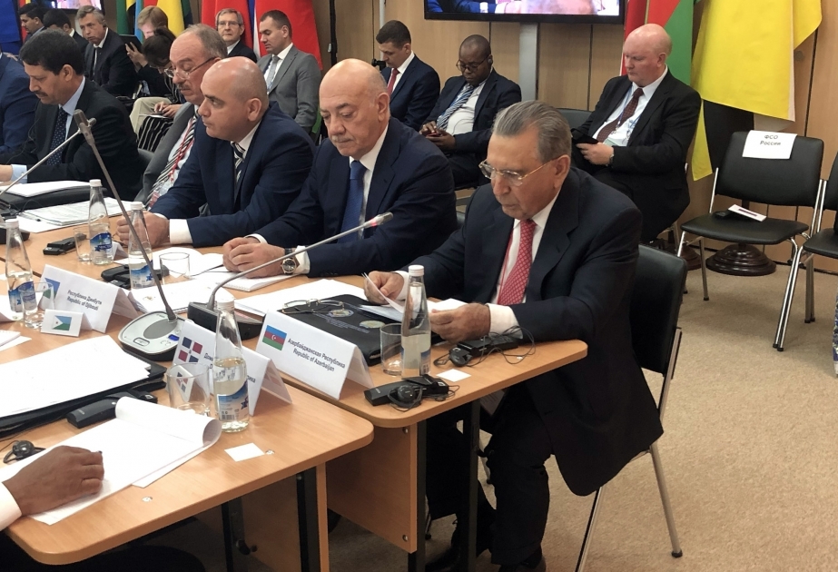 Leiter von Präsidialamt Ramiz Mehdiyev nimmt am X. internationalen Treffen zu Sicherheitsfragen teil
