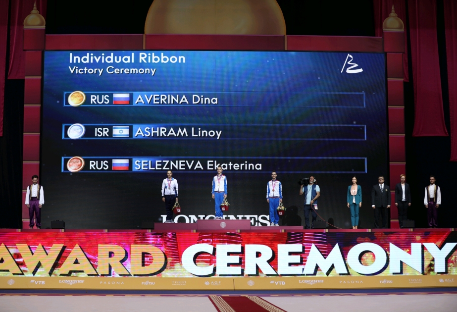 Rusiya gimnastı Dina Averina Bakıda beşinci medalını qazanıb