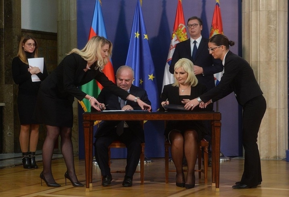 توقيع اتفاقية بين حكومة صربيا وشركة اذربيجانية