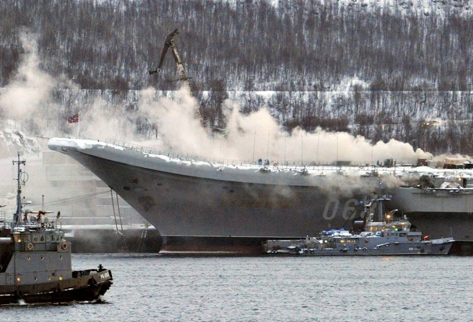 “Admiral Kuznetsov” gəmisində baş vermiş yanğın söndürülüb