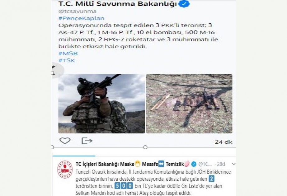 Türkiyədə və İraqın şimalında PKK terror təşkilatına ağır zərbə vurulub