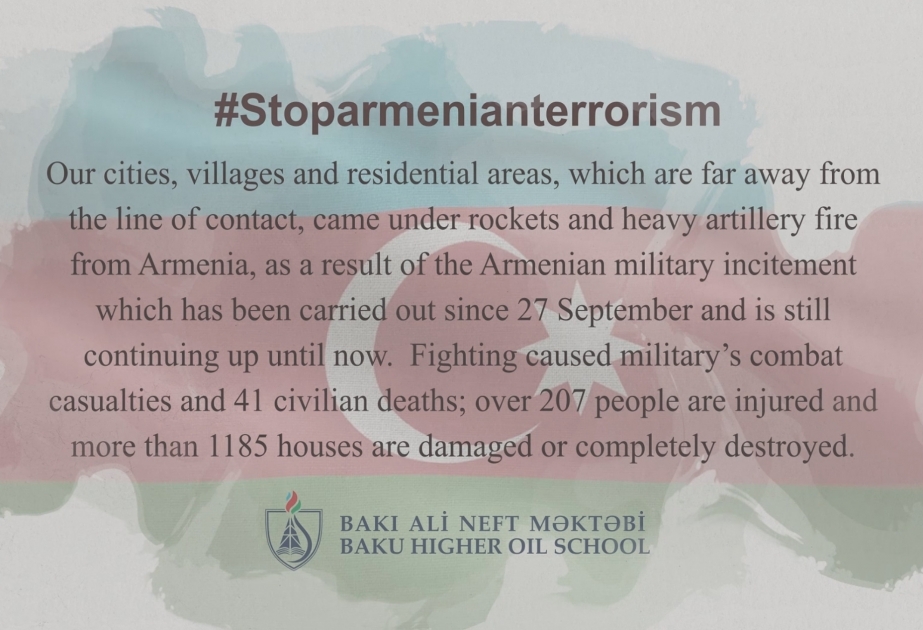 Baku Higher Oil School: #stoparmanianterrorism