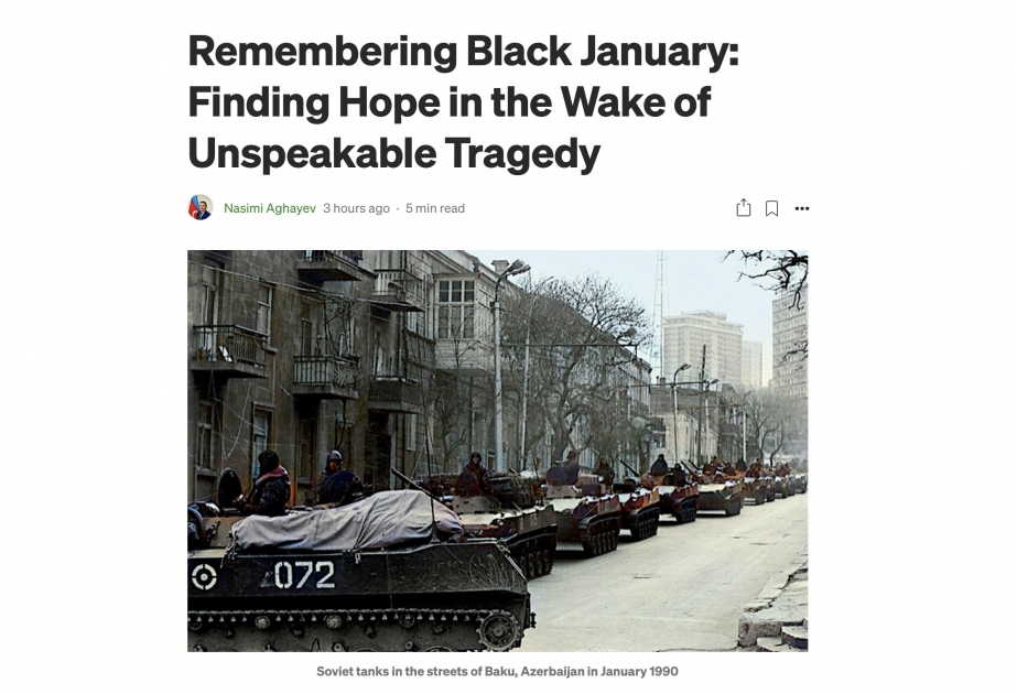 US Medium online media platform publishes article on Black January tragedy