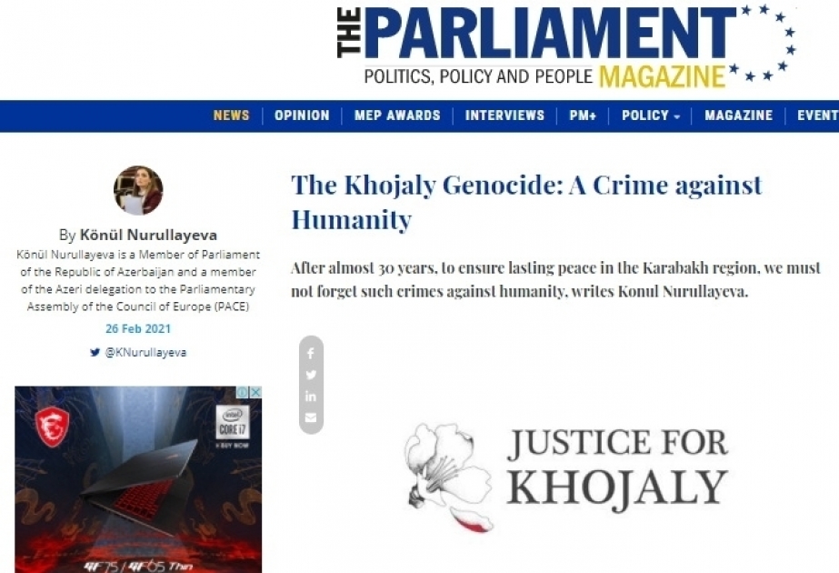 The Parliament Magazine: The Khojaly genocide-A crime against humanity