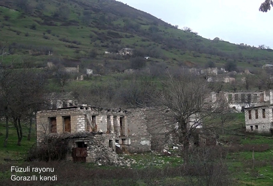 Müdafiə Nazirliyi Füzuli rayonunun Görazıllı kəndinin videogörüntülərini yayıb VİDEO