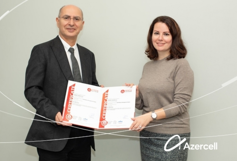 ® Azercell once again bestowed with ISO 37001:2016 Anti-bribery Management Systems standard of compliance