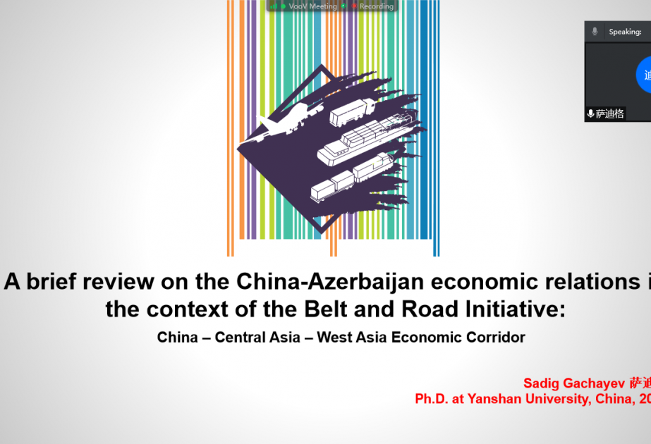 Azərbaycanlı doktorant beynəlxalq forumda Azərbaycan-Çin iqtisadi əlaqələrindən danışıb