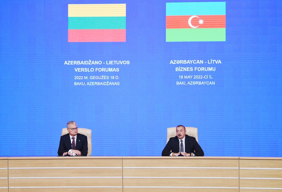 Aserbaidschans Präsident: Zusammenarbeit mit EU-Mitgliedern, insbesondere Litauen, ist für uns von strategischer Bedeutung