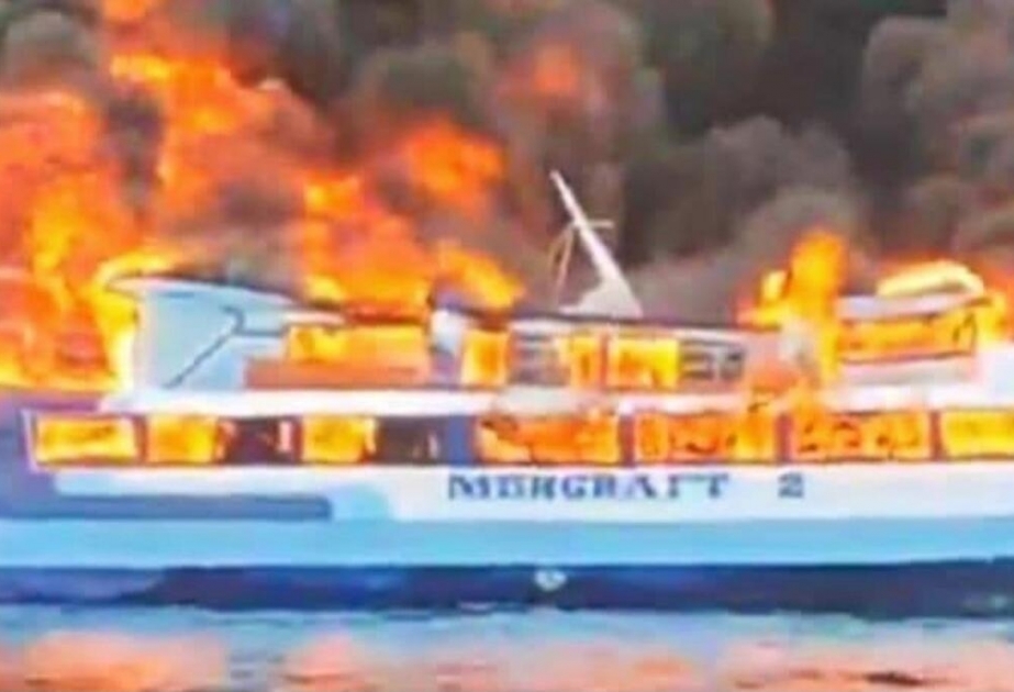 Philippine ferry catches fire at sea, 7 dead