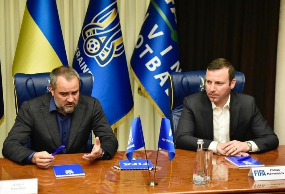 FIFA-nın Avropa Milli Assosiasiyaları departamentinin direktoru Elxan Məmmədov Ukrayna Futbol Assosiasiyasının prezidenti ilə görüşüb