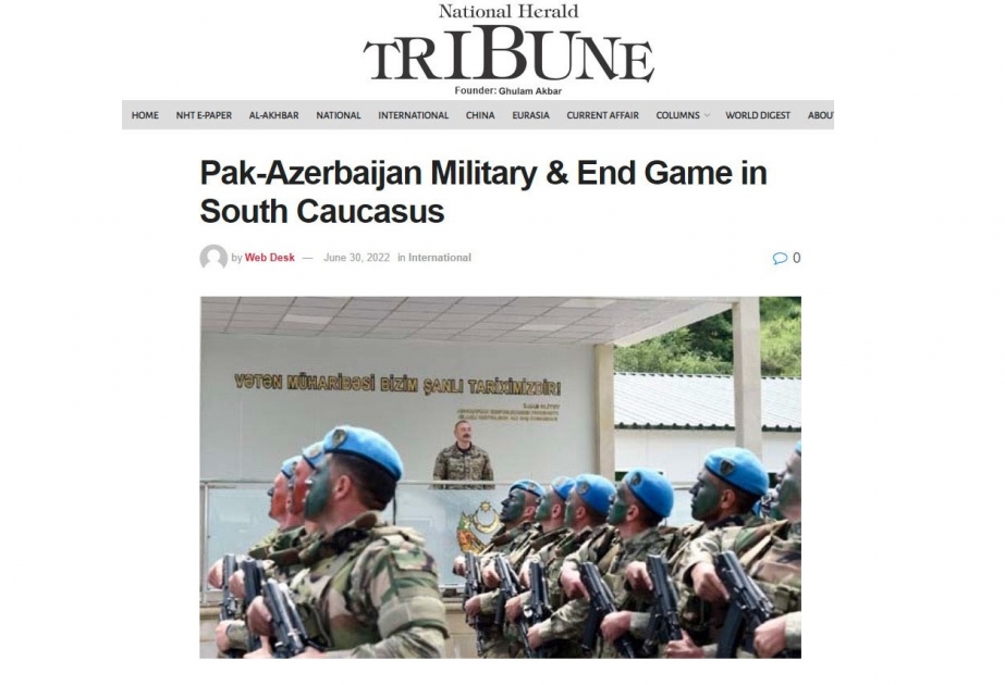 Pakistan-Azərbaycan hərbi əməkdaşlığı və Cənubi Qafqazda endşpil
