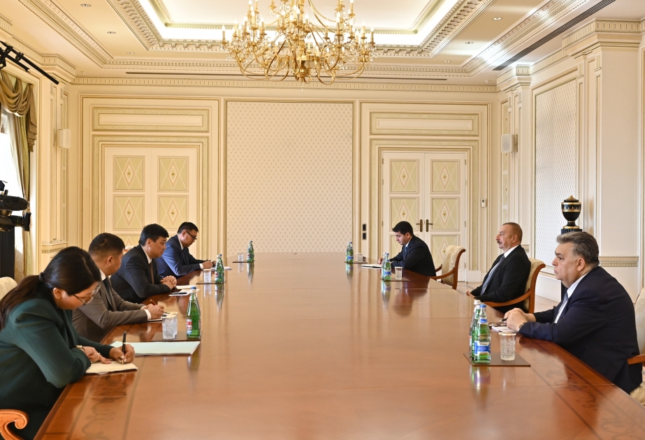 Präsident Ilham Aliyev empfängt stellvertretenden Vorsitzenden des Ministerkabinetts von Kirgisistan VIDEO
