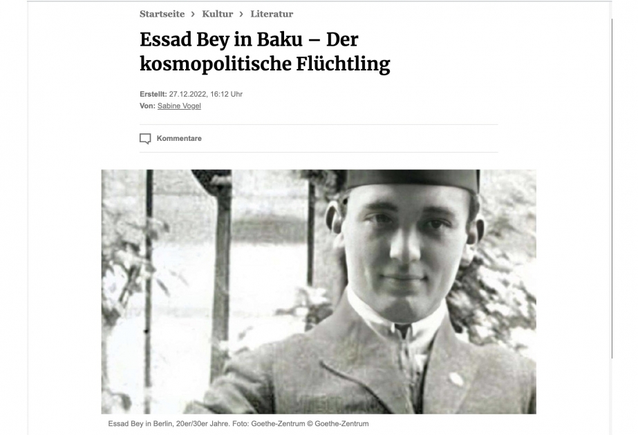 In Frankfurter Rundschau Artikel “Essad Bey in Baku – Der kosmopolitische Flüchtling“ veröffentlicht