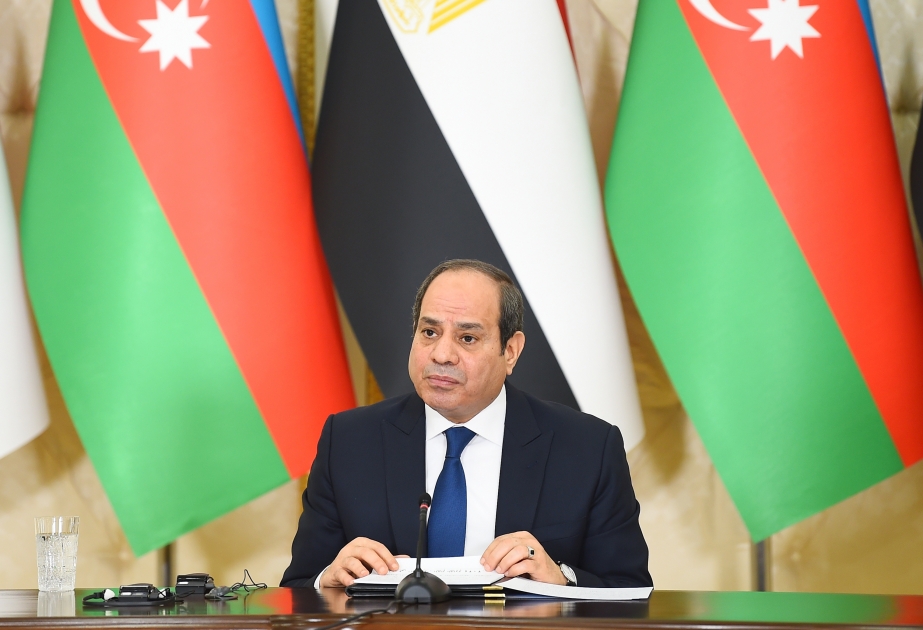 President Abdel Fattah El-Sisi highlights importance of agreements signed in field of free trade between Egypt and Azerbaijan