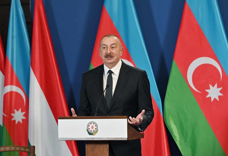 Präsident Ilham Aliyev: Unsere freundschaftlichen Beziehungen zu Ungarn sind auch für Eurasien von großer Bedeutung