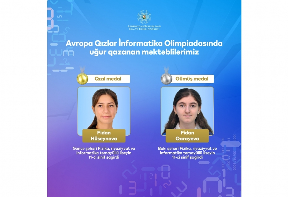 Deux écolières azerbaïdjanaises remportent des médailles aux Olympiades européennes féminines d’informatique
