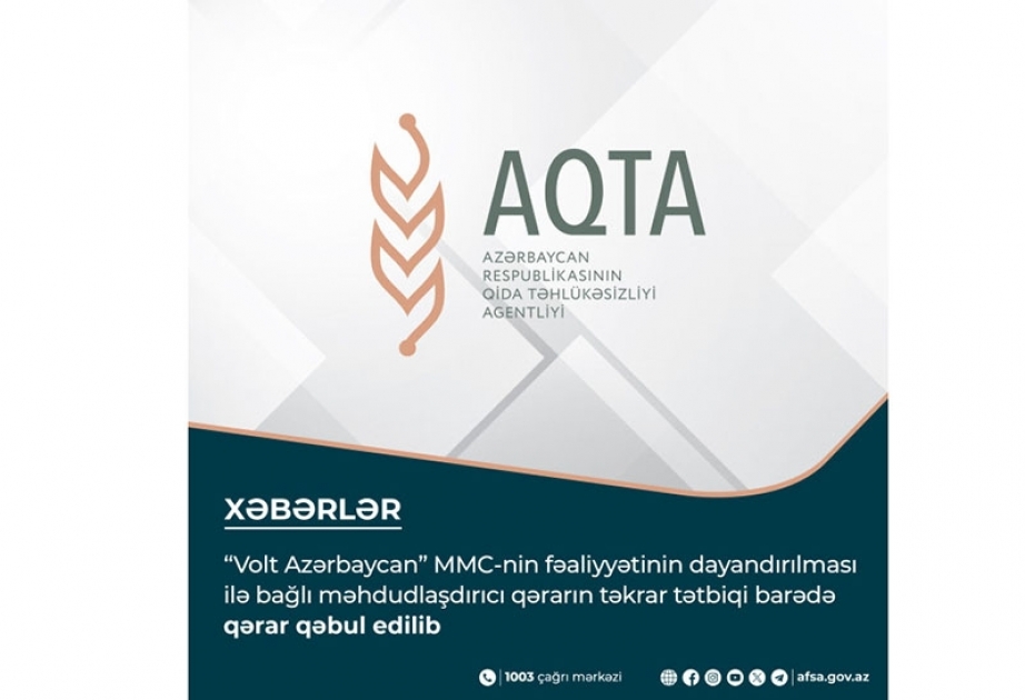 “Volt Azərbaycan” MMC-nin fəaliyyətinin dayandırılması ilə bağlı təkrar qərar qəbul edilib