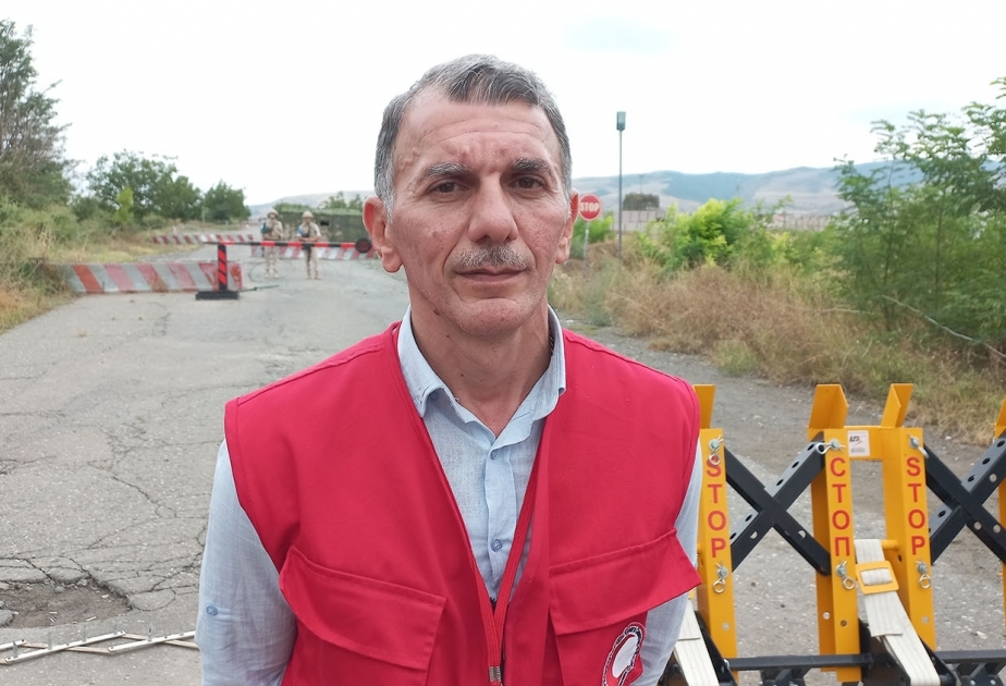Russian Red Cross Society`s truck returns from Khankendi to Aghdam