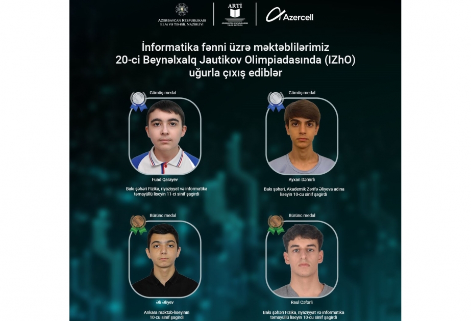 ®  Школьники, поддерживаемые Azercell, успешно выступили на международном интеллектуальном соревновании по информатике