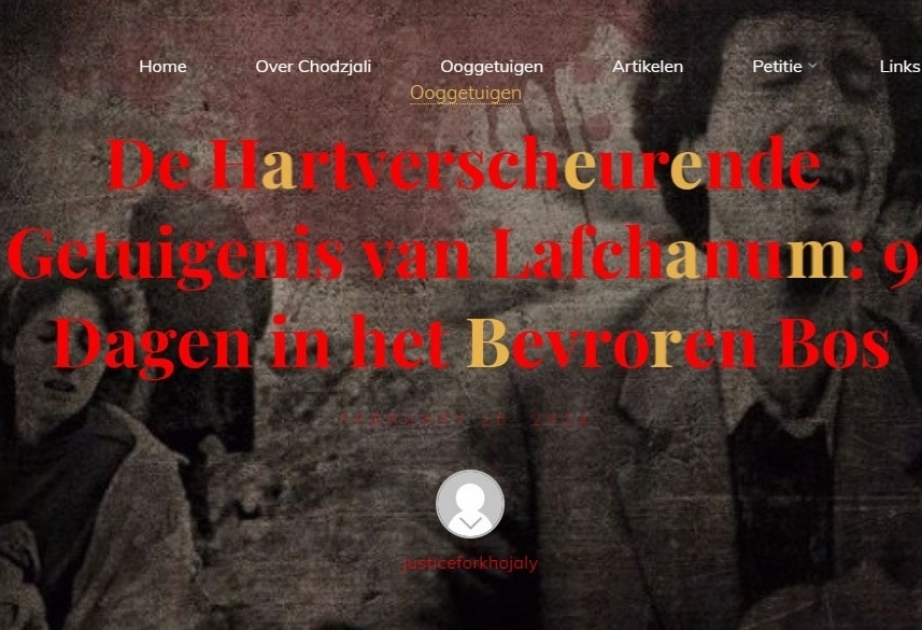 Воспоминания очевидицы Ходжалинского геноцида опубликованы на голландском языке