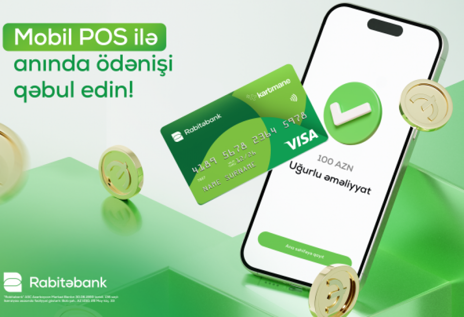 ®  “Rabitəbank”ın “Mobil POS” xidməti ilə POS terminal cibinizdə!