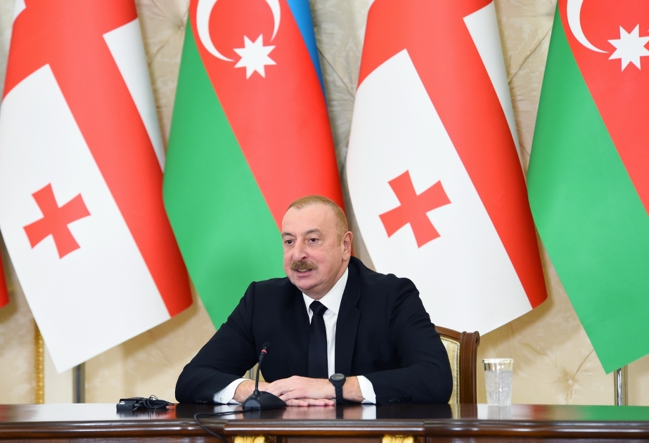 Le président Ilham Aliyev : La Géorgie et l’Azerbaïdjan, comme deux États indépendants, se tiennent toujours l’un à côté de l’autre