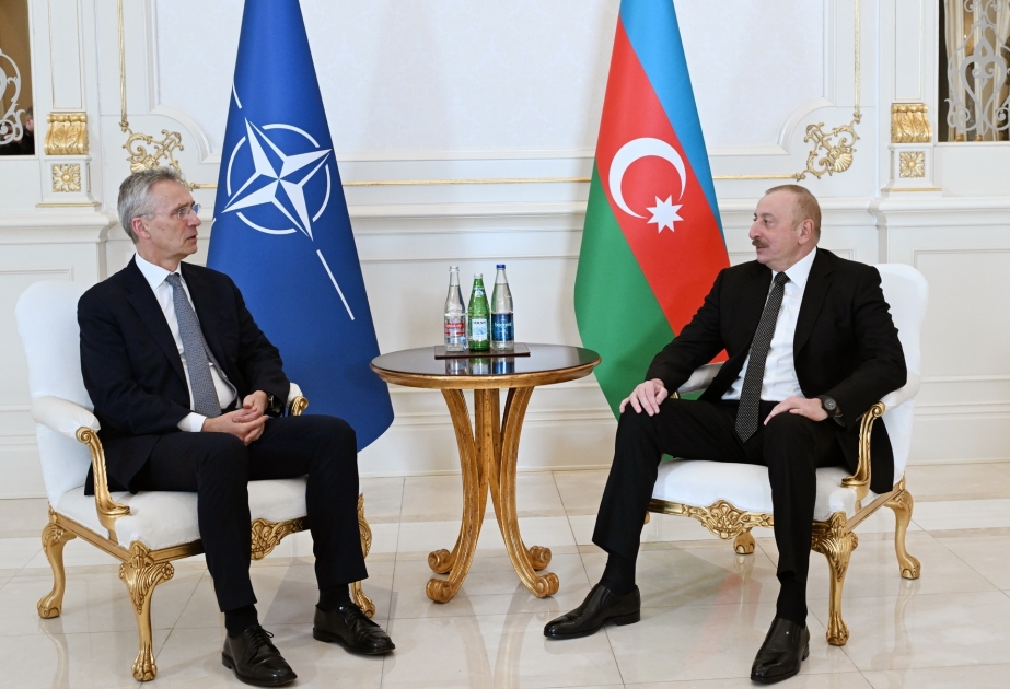 President Ilham Aliyev held one-on-one meeting with NATO Secretary General Jens Stoltenberg VIDEO
