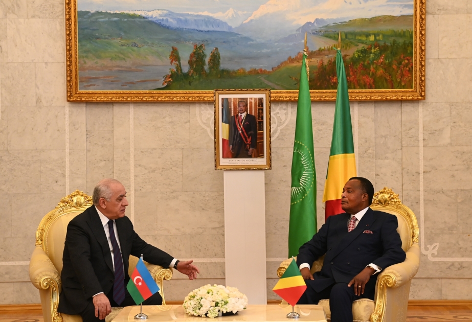 Aserbaidschans Premierminister trifft sich mit dem Präsidenten der Republik Kongo