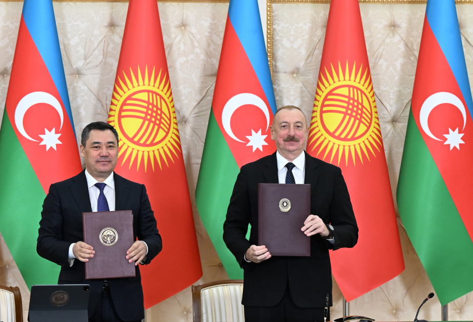 Состоялась церемония подписания азербайджано-кыргызских документов  ОБНОВЛЕНО -2 ВИДЕО