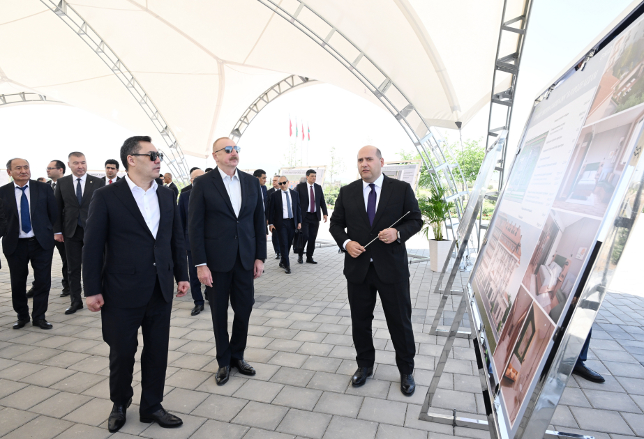 Präsidenten Aserbaidschans und Kirgisistans zu Besuch in Aghdam  AKTUALISIERT