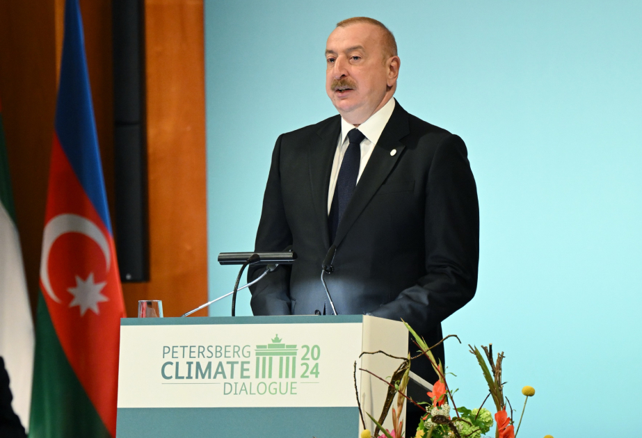 President of Azerbaijan: A country rich in natural resources, particularly oil and gas, should be at forefront of those addressing issues of climate change