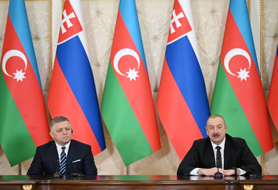 President Ilham Aliyev and Prime Minister Robert Fico made press statements VIDEO