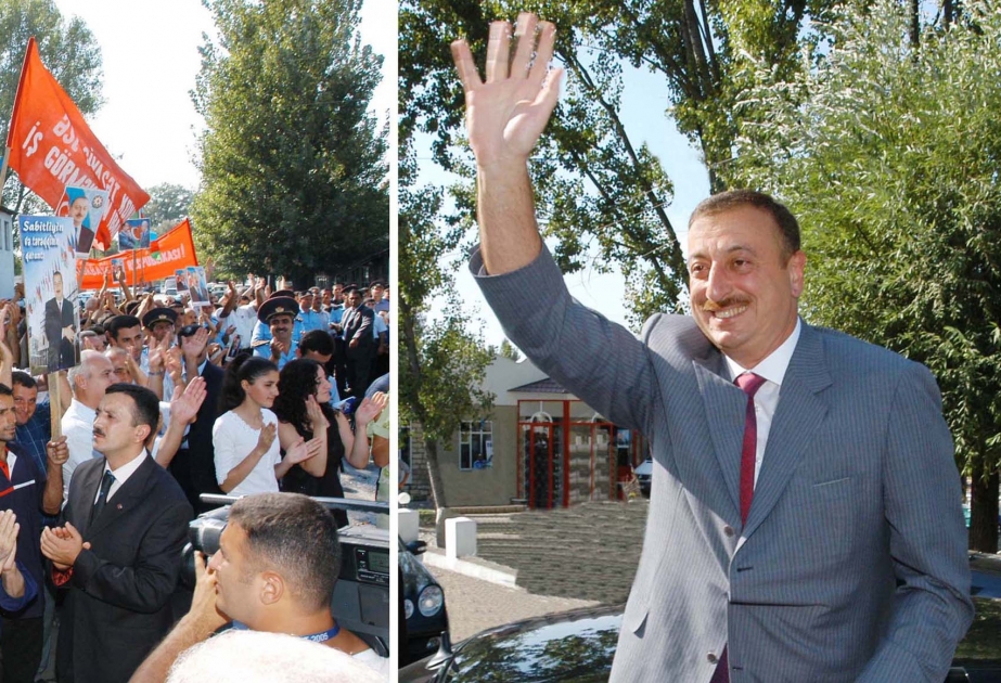 AZƏRBAYCAN PREZİDENTİ İLHAM ƏLİYEVİN QƏBƏLƏ VƏ OĞUZ RAYONLARINA SƏFƏRİ  NİC QƏSƏBƏSİNİN SAKİNLƏRİ İLƏ GÖRÜŞ
