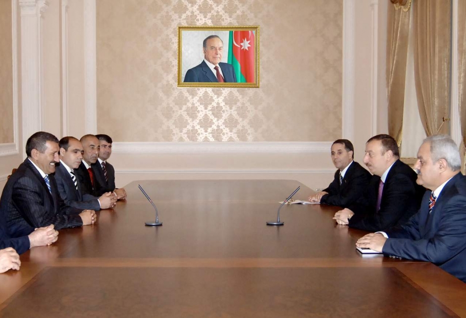 AZƏRBAYCAN PREZİDENTİ İLHAM ƏLİYEV TÜRKİYƏNİN İĞDIR BƏLƏDİYYƏSİNİN SƏDRİ NURƏDDİN ARASIN BAŞÇILIQ ETDİYİ NÜMAYƏNDƏ HEYƏTİNİ QƏBUL ETMİŞDİR
