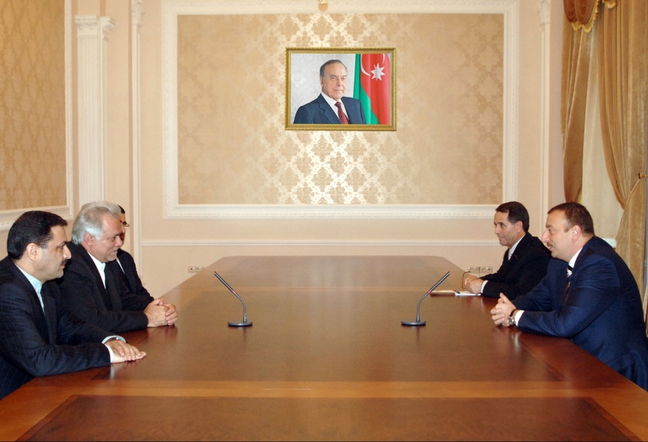 AZƏRBAYCAN PREZİDENTİ İLHAM ƏLİYEV İRAN İSLAM RESPUBLİKASININ MÜŞAHİDƏÇİLƏR QRUPUNUN RƏHBƏRİ ƏHƏD QƏZAİNİ QƏBUL ETMİŞDİR