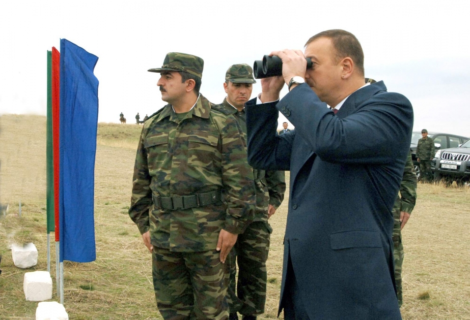 AZƏRBAYCAN PREZİDENTİ, ALİ BAŞ KOMANDAN İLHAM ƏLİYEV RESPUBLİKAMIZIN ŞİMAL-QƏRB SƏRHƏDLƏRİNİN MÜHAFİZƏSİ İLƏ TANIŞ OLMUŞDUR