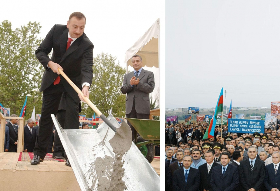 GƏNCƏ REGİONAL MÜALİCƏ-DİAQNOSTİKA MƏRKƏZİNİN TƏMƏLİ QOYULMUŞDURPREZİDENT İLHAM ƏLİYEV MƏRASİMDƏ İŞTİRAK ETMİŞDİR