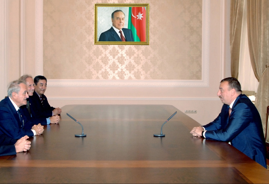 AZƏRBAYCAN PREZİDENTİ İLHAM ƏLİYEV BEYNƏLXALQ GİMNASTİKA FEDERASİYASININ PREZİDENTİ BRUNO QRANDİNİ QƏBUL ETMİŞDİR