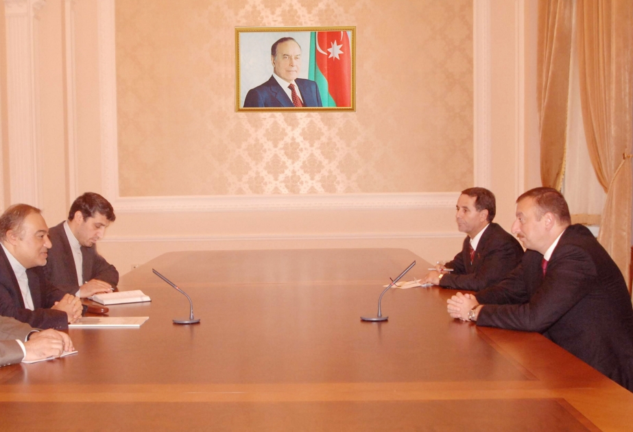 AZƏRBAYCAN PREZİDENTİ İLHAM ƏLİYEV İRAN PREZİDENTİNİN XƏZƏR MƏSƏLƏLƏRİ ÜZRƏ XÜSUSİ NÜMAYƏNDƏSİ MEHDİ SƏFƏRİNİ QƏBUL ETMİŞDİR