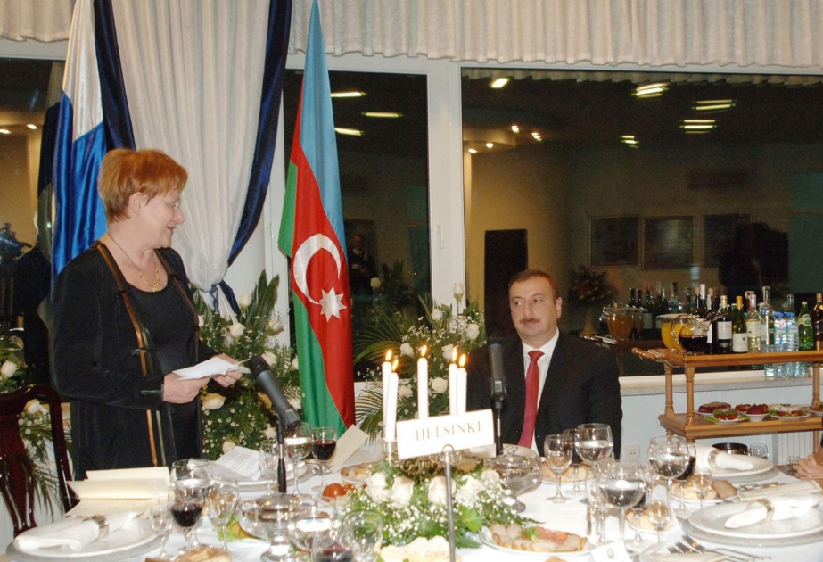 FİNLANDİYA PREZİDENTİ XANIM TARYA HALONENİN NİTQİ