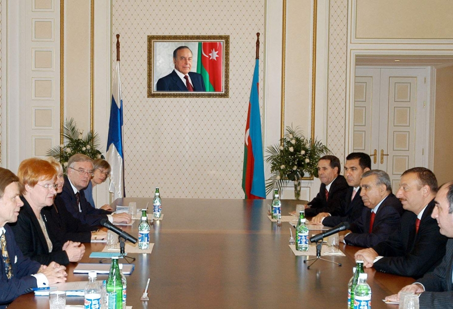 AZƏRBAYCAN VƏ FİNLANDİYA PREZİDENTLƏRİNİN GENİŞ TƏRKİBDƏ GÖRÜŞÜ