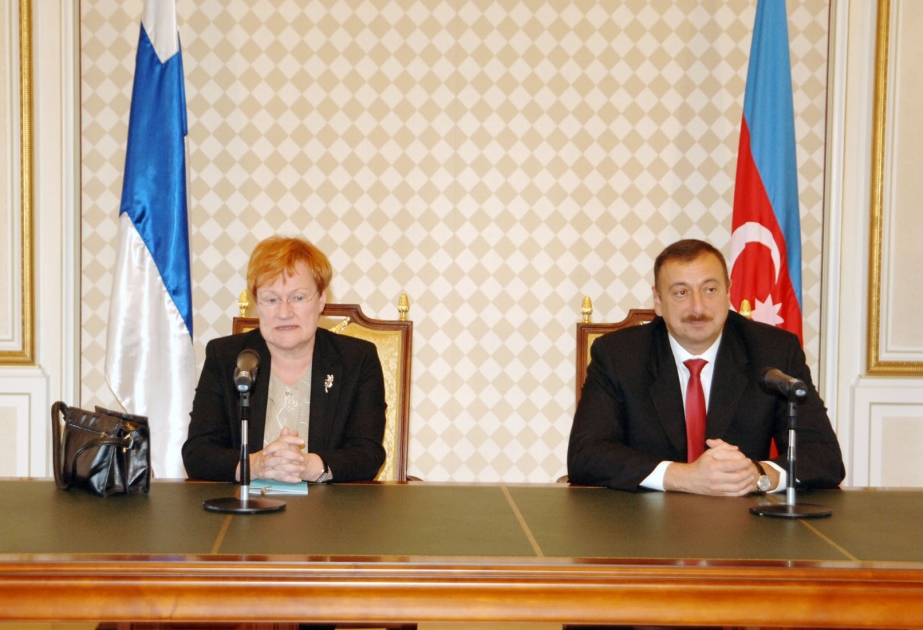 AZƏRBAYCAN VƏ FİNLANDİYA PREZİDENTLƏRİNİN BİRGƏ MƏTBUAT KONFRANSI