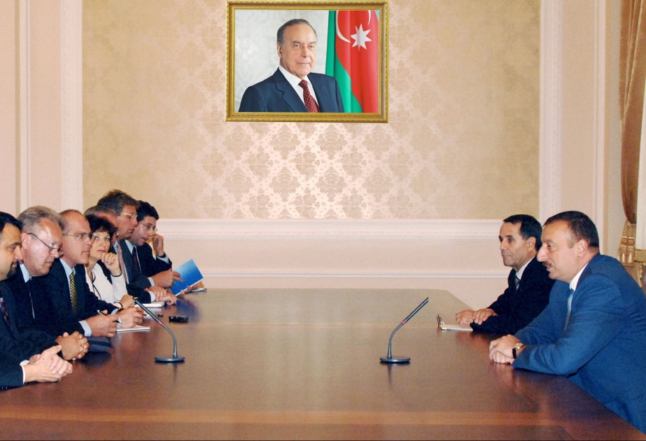 AZƏRBAYCAN PREZİDENTİ İLHAM ƏLİYEV ABŞ-IN ALMAN MARŞALL FONDUNUN NÜMAYƏNDƏ HEYƏTİNİ QƏBUL ETMİŞDİR