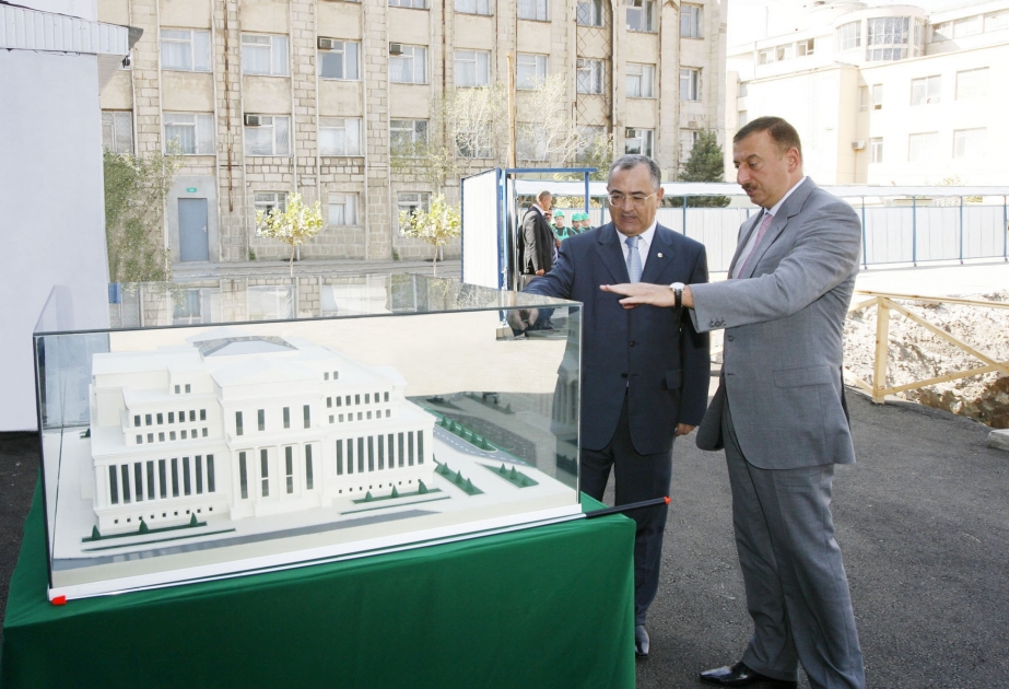 ALİ MƏHKƏMƏNİN YENİ İNZİBATİ BİNASININ TƏMƏLİ QOYULMUŞDUR AZƏRBAYCAN PREZİDENTİ İLHAM ƏLİYEV MƏRASİMDƏ İŞTİRAK ETMİŞDİR