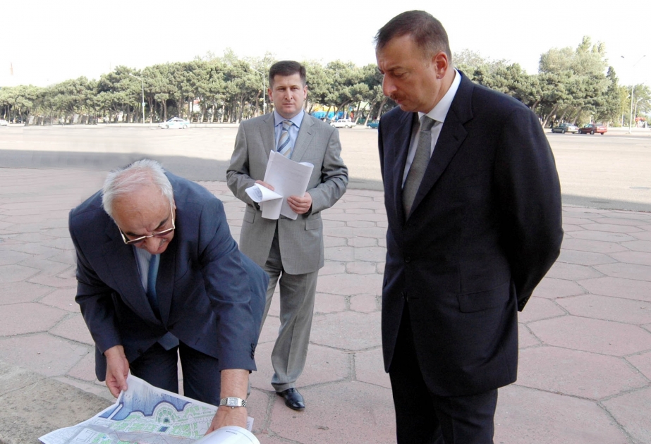 AZƏRBAYCAN PREZİDENTİ İLHAM ƏLİYEV HÖKUMƏT EVİNİN TƏMİR-BƏRPA İŞLƏRİNƏ HAZIRLIQLA TANIŞ OLMUŞDUR