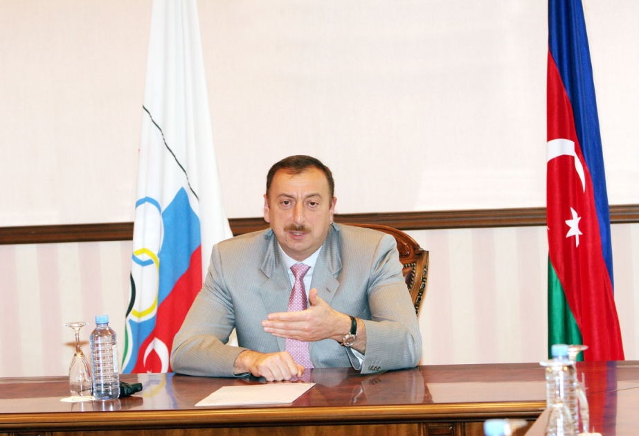 AZƏRBAYCAN PREZİDENTİ İLHAM ƏLİYEV RESPUBLİKA GÜLƏŞ VƏ CÜDO FEDERASİYALARININ RƏHBƏRLİYİ, AVROPA ÇEMPİONATLARINDA MEDAL QAZANMIŞ İDMANÇILAR VƏ ONLARIN MƏŞQÇİLƏRİ İLƏ GÖRÜŞMÜŞDÜR