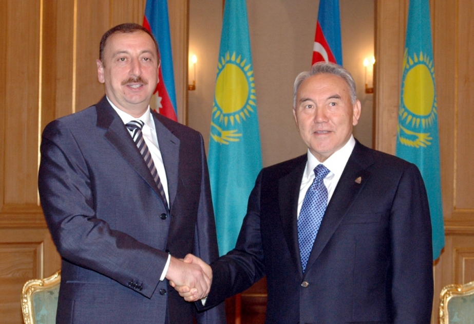 AZƏRBAYCAN PREZİDENTİ İLHAM ƏLİYEVİN VƏ QAZAXISTAN PREZİDENTİ NURSULTAN NAZARBAYEVİN GÖRÜŞÜ