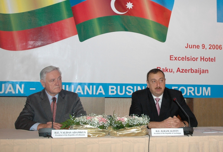 AZƏRBAYCAN-LİTVA: DOSTLUQ VƏ ƏMƏKDAŞLIQ MÜNASİBƏTLƏRİNİN İNKİŞAFINDA YENİ MƏRHƏLƏ LİTVA RESPUBLİKASININ PREZİDENTİ VALDAS ADAMKUSUN AZƏRBAYCANA RƏSMİ SƏFƏRİ AZƏRBAYCAN-LİTVA BİZNES FORUMU