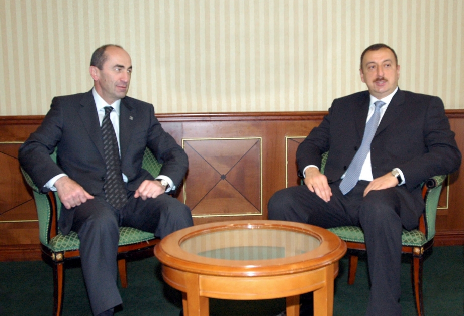 AZƏRBAYCAN PREZİDENTİ İLHAM ƏLİYEVİN VƏ ERMƏNİSTAN PREZİDENTİ ROBERT KOÇARYANIN GÖRÜŞÜ