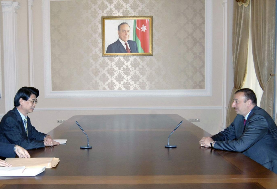 AZƏRBAYCAN PREZİDENTİ İLHAM ƏLİYEV YAPONİYANIN ÖLKƏMİZDƏKİ SƏFİRİ TADAHİRO ABENİ QƏBUL ETMİŞDİR